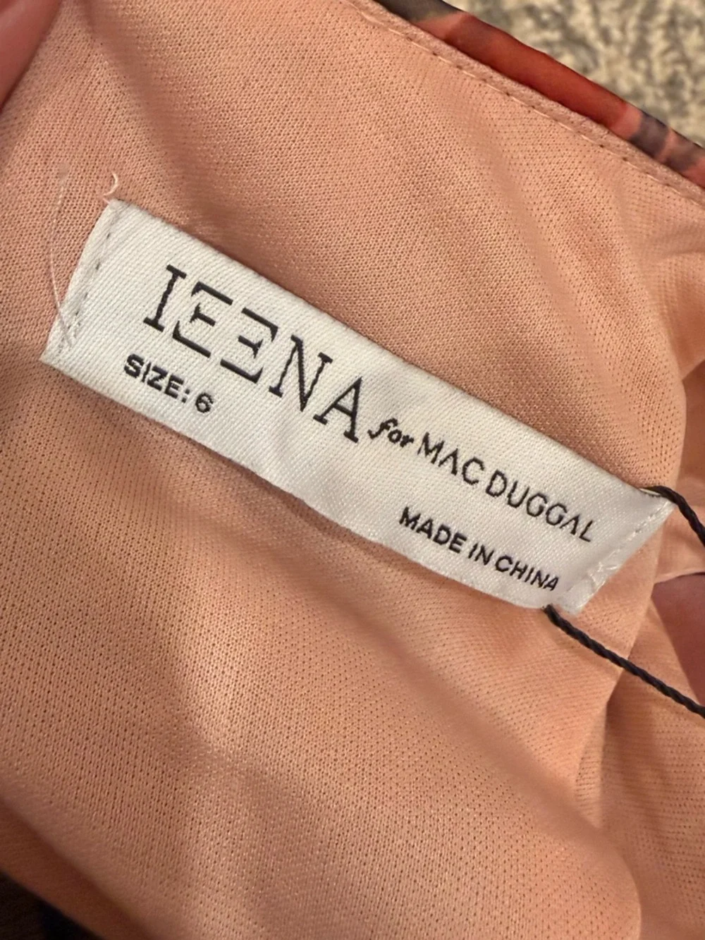 MAC DUGGAL PINK MULTICOLOR FLORAL PRINT HIGH NECK RUFFLE HEM CAPE MINI DRESS - Picture 5 of 6